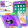 BMOUO Case for iPad 6th5th Generation Case 97 inch 20182017 360Rotating Stand HandShoulder Strap Shockproof iPad 97 Case for iPad Air 2 Purple