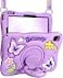 Kidcube for iPad Air 11 Inch Case M3 2025M2 2024 Pro 11 4th3rd2nd1st Air 5th4th Generation Case Girls Cute Kawaii Girly 3D Purple Butterfly Design with Rotating Stand Strap Silicone Cover