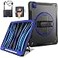 Miesherk iPad Pro 11 Case 4th Gen Heavy Duty Shockproof Rotating Stand HandShoulder Strap Blue