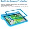 A ADENK Kids Case for iPad 102 9th8th7th Generation 202120202019 with Builtin Screen Protector Shockproof Lightweight Handle Stand Kids Case for iPad 102 2021 Latest Tablet Cover Blue