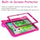 A ADENK Kids Case for iPad 102 9th8th7th Generation 202120202019 with Builtin Screen Protector Shockproof Lightweight Handle Stand Kids Case for iPad 102 2021 Latest Tablet Cover Rose