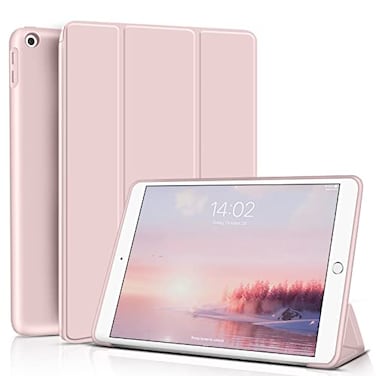 aoub Aoub Case for iPad 9th Generation 2021 102 inch iPad 8th7th Gen 20202019 Without Pencil Holder Soft TPU Back Case Slim Lightweight Stand Protective Smart Cover Auto SleepWake Light Pink