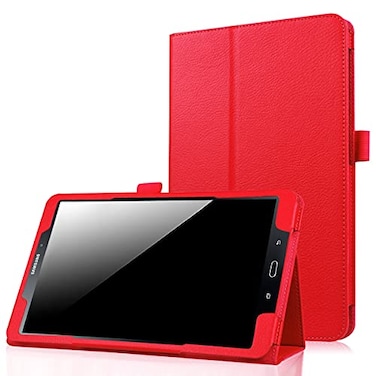 EKVINOR Case for Galaxy Tab A 80 2017 Model T380T385 PU Leather Folio Case Stand Cover for Samsung Galaxy Tab A 80 Inch 2017 Release SMT380SMT385 Red