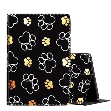 Yuxcfhjfe Case for Galaxy Tab S7 Case 11 Tablet 2020 Model SMT870T875 Anti Slide Premium PU Leather MultiAngle Viewing Folio Stand Case Cover for Samsung Galaxy S7 Tab 11 inch Cute Dog Paw Prints