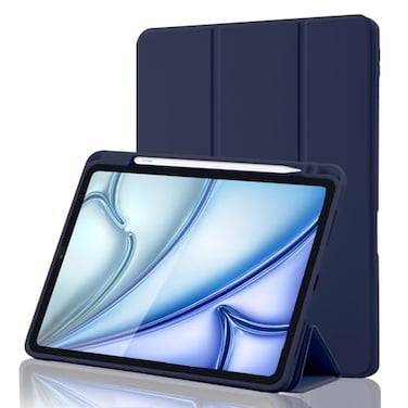 Horyaal Case for iPad Air 11 Inch M4 2026 8th GenM3 2025M2 2024 iPad Air 5th4th Gen 109 Inch 20222020 Slim Stand Cover with Pencil Holder Supports Apple Pencil Charging Auto WakeSleep Navy Blue