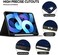 TPACC Case for iPad Air 11inch M3 2025 M2 2024 iPad Air 5th4th Generation 109 Builtin Pencil Holder PU Leather Folio Protective Stand TPU Cover Auto WakeSleep Dirty White Horse