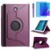 R.SHENGTE Case for Samsung Galaxy Tab A 80 inch 2015 SMT350 T351 T355 SMP350 P355 360 Degree Rotating Stand Case Smart Protective Coverwith Stylus PenScreen Film Purple