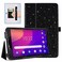 DMLuna Case for Metro by TMobile Alcatel Joy Tab 2 8 Inch Tablet 2020 Release PU Leather Shockproof Folio Cover Protector Accessory with Handle Hand Strap Stand Card Slot Glitter Black