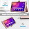 DMLuna Case for Metro by TMobile Alcatel Joy Tab 2 8 Inch Tablet 2020 Release PU Leather Shockproof Folio Cover Protector Accessory with Handle Hand Strap Stand Card Slot Glitter Rose