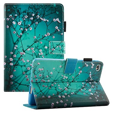 Dteck Case for iPad mini 54321 Protective PU Leather Smart Folio Case with Auto Wake SleepAdjustable Viewing Stand Angle Magnetic Shockproof Cute Slim Cover for iPad mini 79 Pear Flower