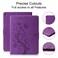 Dteck for iPad 97inch 5th6th Generation Air 21 97 Slim Folio Case with Card SlotsPocket Stand Function Magnetic Button Closure Cute Embossed Butterfly PU Leather Protective Cover Purple