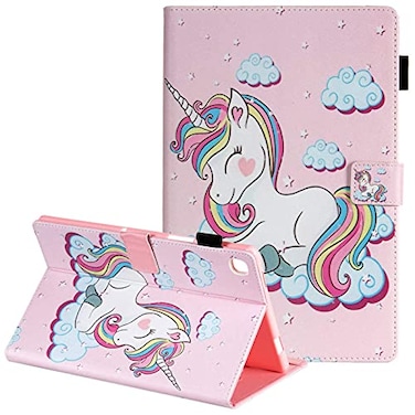 Dteck for Samsung Galaxy Tab A7 Tablet Case 104 20222020 SMT500T503T509 Case PU Leather Protective Flip Cover with Card Slots Adjustable Stand Function Lightweight Cute Cover Pink Unicorn