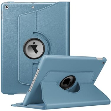 FINTIE Fintie Rotating Case for iPad 9th Generation 2021 8th Generation 2020 7th Gen 2019 102 Inch 360 Degree Rotating Stand Cover with Pencil Holder Auto Wake Sleep Ocean Blue