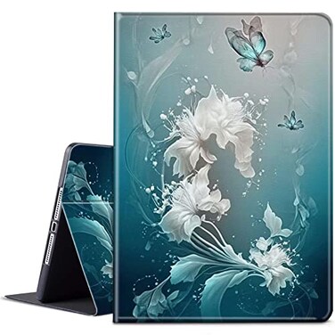 BPQOJB Galaxy Tab A7 Lite Case PU Leather Smart Cover with Adjustable Stand Shakeproof Protective Case for Samsung Galaxy Tab A7 Lite 87 inch 2021 Blue Art Butterflies