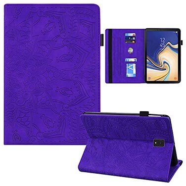 RASUNE Galaxy Tab S4 105 2018 Case PU Leather Card Slot MultiAngle Stand Cover with Auto SleepWake Protective Folio Case for Samsung Galaxy Tab S4 105 2018 Model SMT830T835T837 Purple