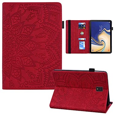 RASUNE Galaxy Tab S4 105 2018 Case PU Leather Card Slot MultiAngle Stand Cover with Auto SleepWake Protective Folio Case for Samsung Galaxy Tab S4 105 2018 Model SMT830T835T837 Red