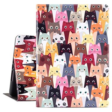 Glowish iPad 97 inch Case 20182017 iPad Air Case Gofupa Premium Leather Folio Case Cover and Multiple Viewing Angles Stand for Apple iPad 6th 5th Gen iPad Air 2 iPad AirColor Cat