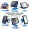 LeiJue Kids Case for iPad 7th8th9th Gen 102 inchAdjustable PortraitLandscape StandDrop Proof with HandleKickstandChild Friendly Protective Cover for iPad 102 202120202019 BlackBlue