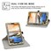 LiuShan 8 Verison Alcatel TCL Tab 8 TCL 9038sTMobile Alcatel Joy Tab 2 8 9032Z Rotating Case 360 Rotation Stand PU with Cute Pattern Map White