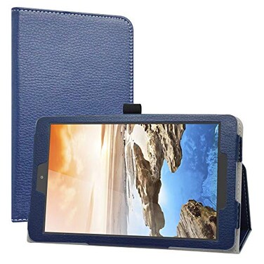 LiuShan Compatible with TCL Tab 8 CaseAlcatel Joy Tab 2 case PU Leather Slim Folding Stand Cover for 8 Tablets Blue