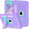 LTROP Case for iPad 102Inch 9th 8th 7th Generation 20212020 2019 with Pencil Holder Kickstand Hybrid Shockproof Rugged Protective Case for iPad 98 7 Gen 102 Purple and Green