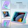 LTROP Case for iPad 102Inch 9th 8th 7th Generation 20212020 2019 with Pencil Holder Kickstand Hybrid Shockproof Rugged Protective Case for iPad 98 7 Gen 102 Purple and Green
