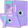 LTROP Case for iPad 102Inch 9th 8th 7th Generation 20212020 2019 with Pencil Holder Kickstand Hybrid Shockproof Rugged Protective Case for iPad 98 7 Gen 102 Purple and Green