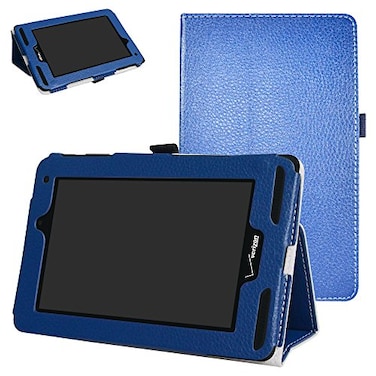 MAMA MOUTH Mama Mouth for Verizon Ellipsis 7 4g LTE CaseSlim Folio 2Folding Stand Case Cover for 7 Verizon Ellipsis 7 4g LTE TabletDark Blue