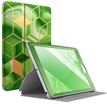 Poetic Popshine Marble Case Designed for iPad 102 9th Gen 20218th Gen 20207th Gen 2019 Full Body Premium 360 Degree Protective Folio Cover with Builtin Screen Protector Liquid Marble Green