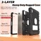 rantice Rantice Case for iPad mini 7 A17 Pro 2024iPad Mini 6 2021 Heavy Duty Shockproof Rugged Protective Case for iPad mini 6th7th Gen 83 inch Black