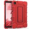 rantice Rantice Samsung Galaxy Tab A7 Lite Case 2021 Hybrid Case with Kickstand Shock Absorbing Bumps AntiSlip Grid Pattern RedBlack