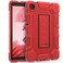 rantice Rantice Samsung Galaxy Tab A7 Lite Case 2021 Hybrid Case with Kickstand Shock Absorbing Bumps AntiSlip Grid Pattern RedBlack