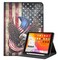 YHB Rotating Case for iPad 7th 8th 9th Gen 102 Display 2019 2020 2021 Version Premium PU Leather Stand Protective Cover with Auto WakeSleep Bald Eagle American Flag