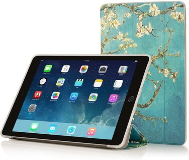 RUBAN Case Compatible with iPad 97Inch 20182017 Model Ultra Slim Lightweight Smart Shell Standing Cover with Auto WakeSleep Feature Apricot Blossom