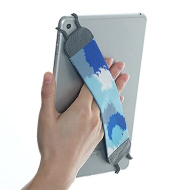 TFY Hand Strap Holder Finger Grip with Elastic Belt for Tablets eReaders Secure Portable Compatible with iPad Pro 11 inch Mini 6 Air Galaxy Nexus ASUS ACER and More Android Tablets Gray