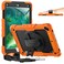 timecity Timecity Case for iPad 6th5th Generation for iPad 97 Inch Case with Screen Protector Rotating StandHand Strap FullBody SiliconePC Durable Protective Case for iPad 5th6th Air 2Pro 97 Orange