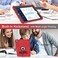 TIMISM Case for iPad Air 2nd Generation 2014 iPad Air 2 Case with Kickstand 3 in 1 Heavy Duty Shockproof Hybrid Three Layer Protective Cover for iPad Air 2 A1566A1567 Red Black