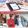 TIMISM Case for iPad Air 2nd Generation 2014 iPad Air 2 Case with Kickstand 3 in 1 Heavy Duty Shockproof Hybrid Three Layer Protective Cover for iPad Air 2 A1566A1567 Red Black