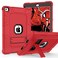 TIMISM Case for iPad Air 2nd Generation 2014 iPad Air 2 Case with Kickstand 3 in 1 Heavy Duty Shockproof Hybrid Three Layer Protective Cover for iPad Air 2 A1566A1567 Red Black