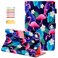 UUcovers Folio Case for Samsung Galaxy Tab A7 Lite 87 2021 Model SMT225T220 with Pencil Holder Pockets MultiViewing Stand Magnetic Lightweight PU Leather Shockproof Cover Purple Palm Flamingo