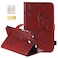 UUcovers for Samsung Galaxy Tab A 70 2016 Case SMT280T285 with Pencil Holder Auto WakeSleep Folio Stand Smart Magnetic Wallet Embossed Butterfly Synthetic Leather TPU Shockproof Cover Red
