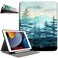 Vimorco Case for iPad 5th6th Generation for iPad 97 inch 20172018 for iPad Air 12 Premium Leather Protect Smart CoversPencil Holder Adjustable Stand with Auto WakeSleep Green Forest