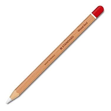 POP SKIN Wood Pattern and Red Cap Design Wrapping Matte Vinyl Skin for Apple Pencil 2nd and Apple Pencil Pro 2 Units Include Wood Red W01