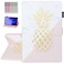 YUNHOTIC Case for Samsung Galaxy Tab A7 Lite 87 inch SMT220T225T227 2021 Model Premium PU Leather Folding Stand Cover with Pen Holder Multiple Viewing Angles Gold Pineapple