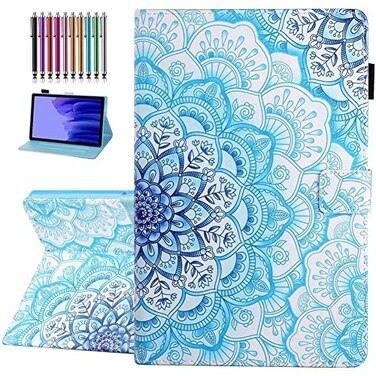YUNHOTIC Case for Samsung Galaxy Tab A7 Lite 87 inch SMT220T225T227 2021 Model Premium PU Leather Folding Stand Cover with Pen Holder Multiple Viewing Angles Mandala