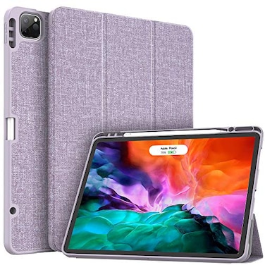 Soke for iPad Pro 129 Case 2020 2018 with Pencil Holder Full Body Protection Apple Pencil Charging Auto WakeSleep Soft TPU Back Cover for 2020 iPad Pro 129Violet