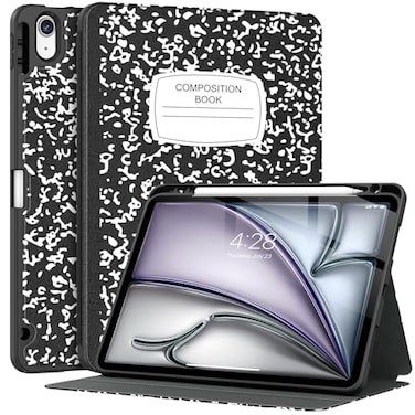 Supveco Case for iPad Air 11 Inch M4 2026M3 2025M2 2024iPad Air 5th4th Generation 109 Inch 20222020 with Pencil HolderAuto WakeSleepPremium Folio Stand Soft TPU Back CoverBook