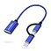 AIYEEN 2in1 USB CMicro to USB Adapter USB C to USB 30 USB to Android OTG Adapter Cable Compatible with MacBook Pro Android Google Samsung and More Blue