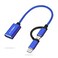 AIYEEN 2in1 USB CMicro to USB Adapter USB C to USB 30 USB to Android OTG Adapter Cable Compatible with MacBook Pro Android Google Samsung and More Blue