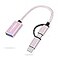 AIYEEN 2in1 USB CMicro to USB Adapter USB C to USB 30 USB to Android OTG Adapter Cable Compatible with MacBook Pro Android Google Samsung and More Rose Gold